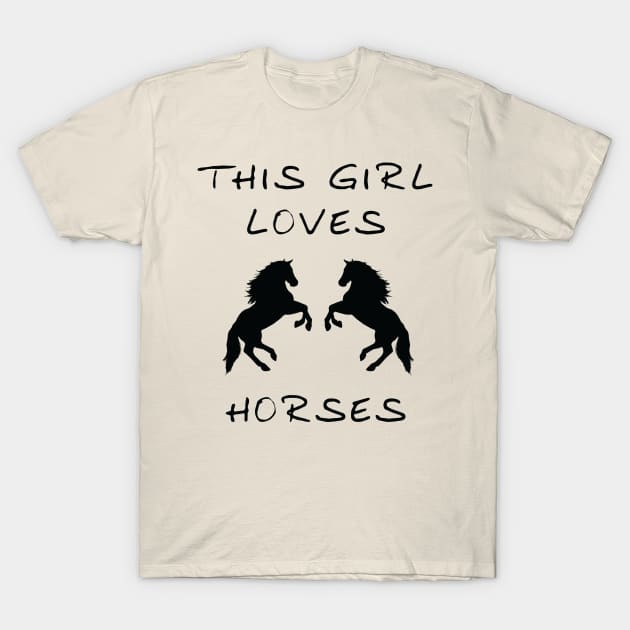 This girl loves horses T-Shirt by Florin Tenica